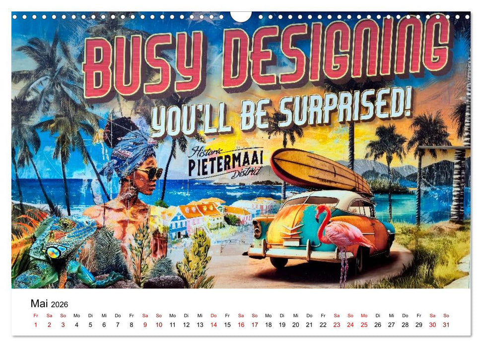 Willemstad - Die bunte Seite von Curaçao (CALVENDO Wandkalender 2026)