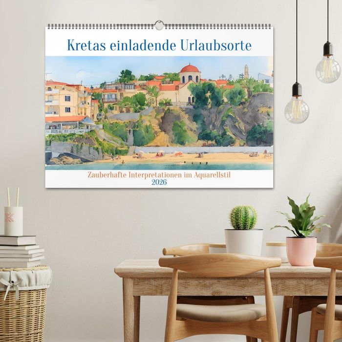 Kretas einladende Urlaubsorte (CALVENDO Wandkalender 2026)