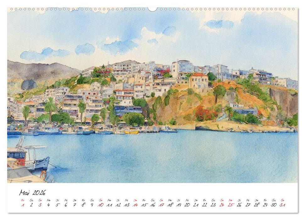Kretas einladende Urlaubsorte (CALVENDO Wandkalender 2026)