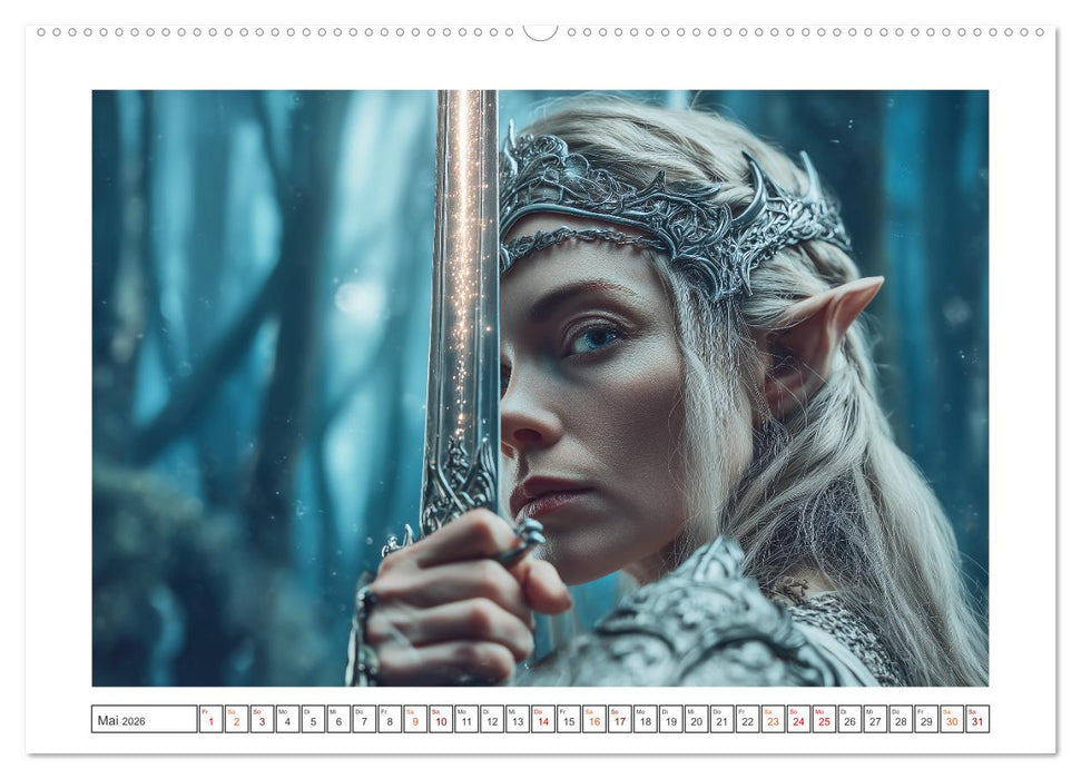 Elfen, Zauber, Drachen (CALVENDO Premium Wandkalender 2026)