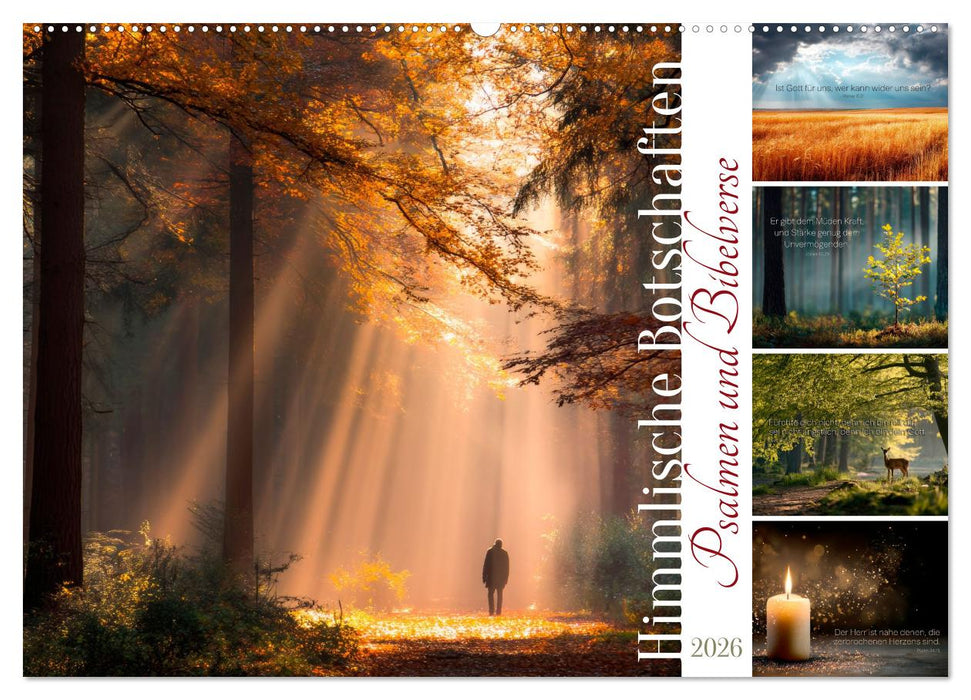 Psalmen und Bibelverse - Himmlische Botschaften (CALVENDO Wandkalender 2026)