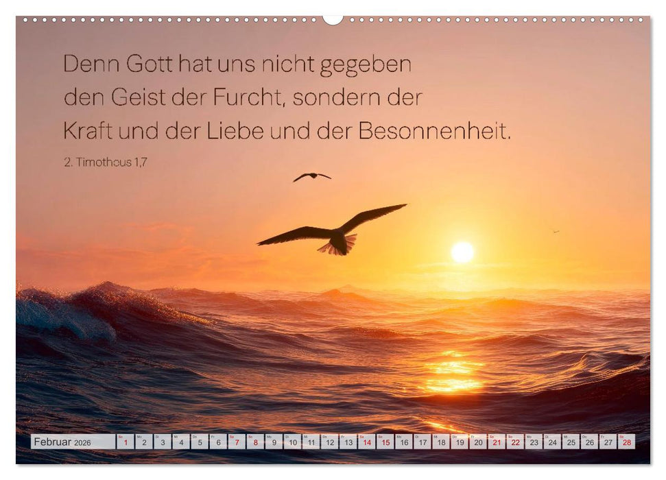Psalmen und Bibelverse - Himmlische Botschaften (CALVENDO Wandkalender 2026)