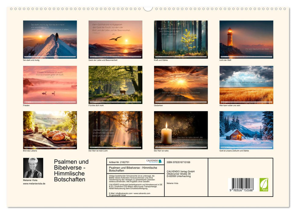 Psalmen und Bibelverse - Himmlische Botschaften (CALVENDO Premium Wandkalender 2026)