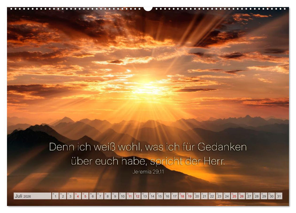 Psalmen und Bibelverse - Himmlische Botschaften (CALVENDO Premium Wandkalender 2026)