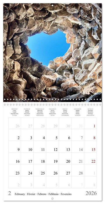 Sardegna - landscapes, sea and food from Sardinia (CALVENDO Monthly Calendar 2026)