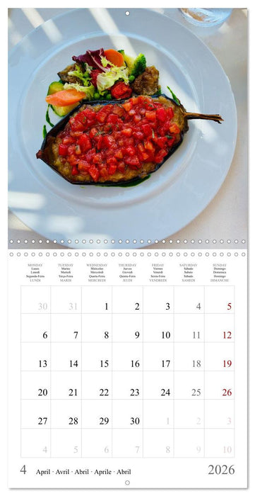 Sardegna - landscapes, sea and food from Sardinia (CALVENDO Monthly Calendar 2026)