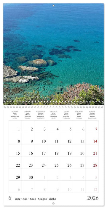 Sardegna - landscapes, sea and food from Sardinia (CALVENDO Monthly Calendar 2026)