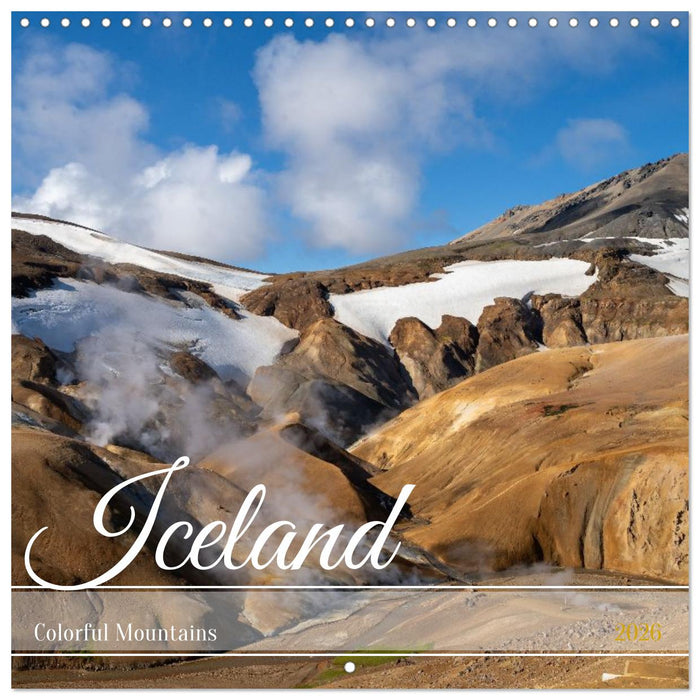 Iceland - Colorful Mountains (CALVENDO Monthly Calendar 2026)