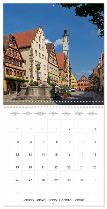 Rothenburg ob der Tauber - Medieval town in Germany (CALVENDO Monthly Calendar 2026)