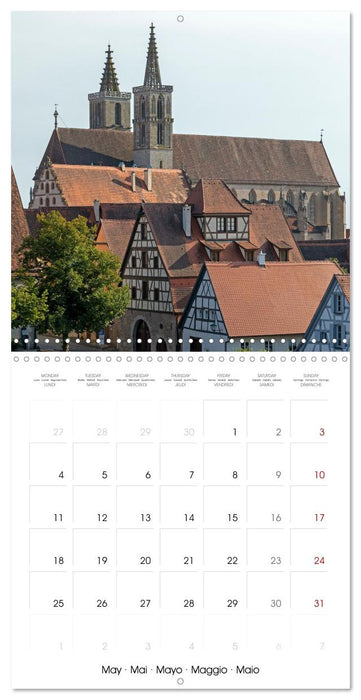 Rothenburg ob der Tauber - Medieval town in Germany (CALVENDO Monthly Calendar 2026)