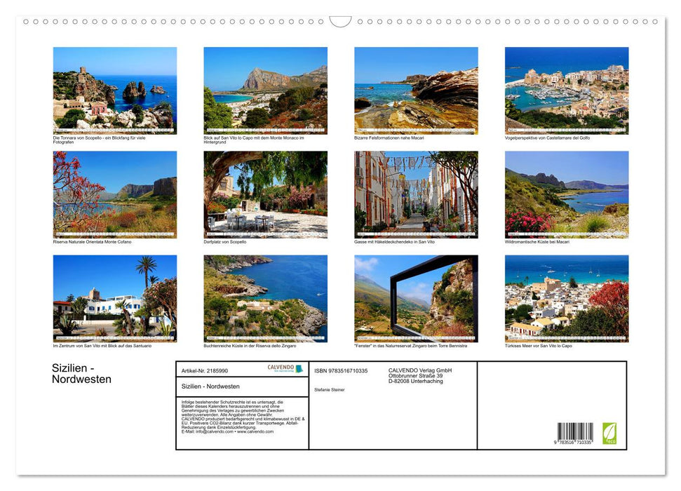 Sizilien - Nordwesten (CALVENDO Wandkalender 2026)