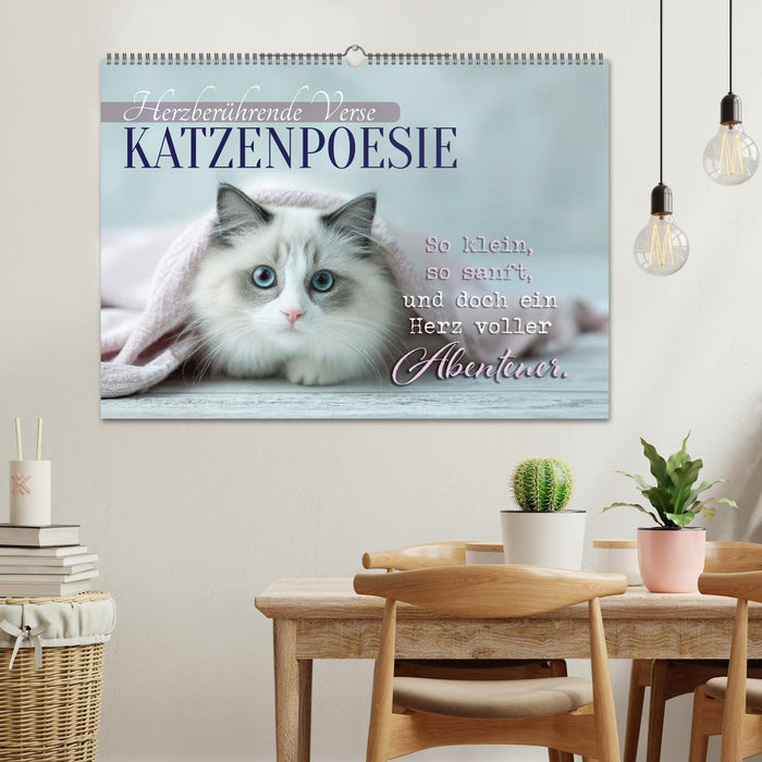Katzenpoesie - Herzberührende Verse (CALVENDO Wandkalender 2026)