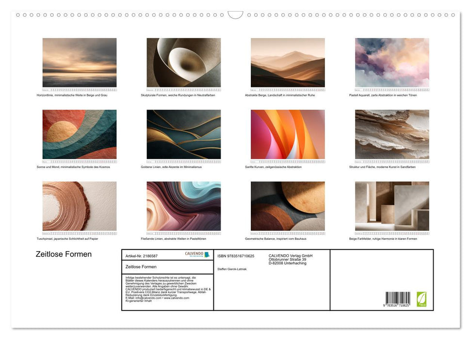 Zeitlose Formen (CALVENDO Wandkalender 2026)