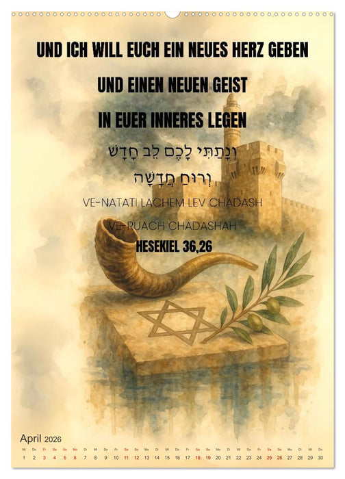 Weisheit, Licht und Leben – Jüdische Inspiration durchs Jahr (CALVENDO Wandkalender 2026)