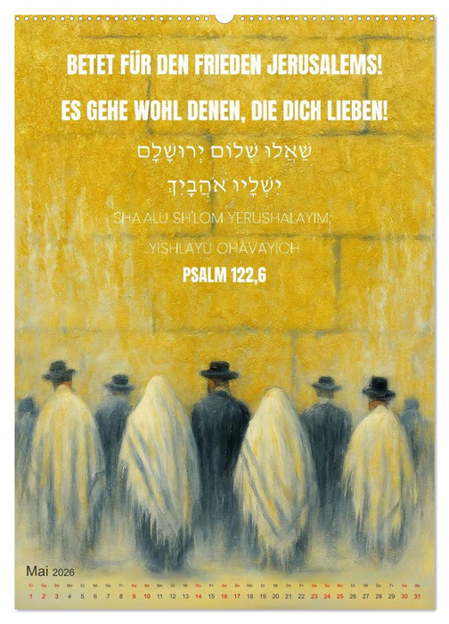 Weisheit, Licht und Leben – Jüdische Inspiration durchs Jahr (CALVENDO Wandkalender 2026)