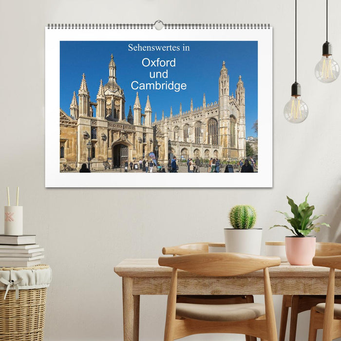 Sehenswertes in Oxford und Cambridge (CALVENDO Wandkalender 2026)
