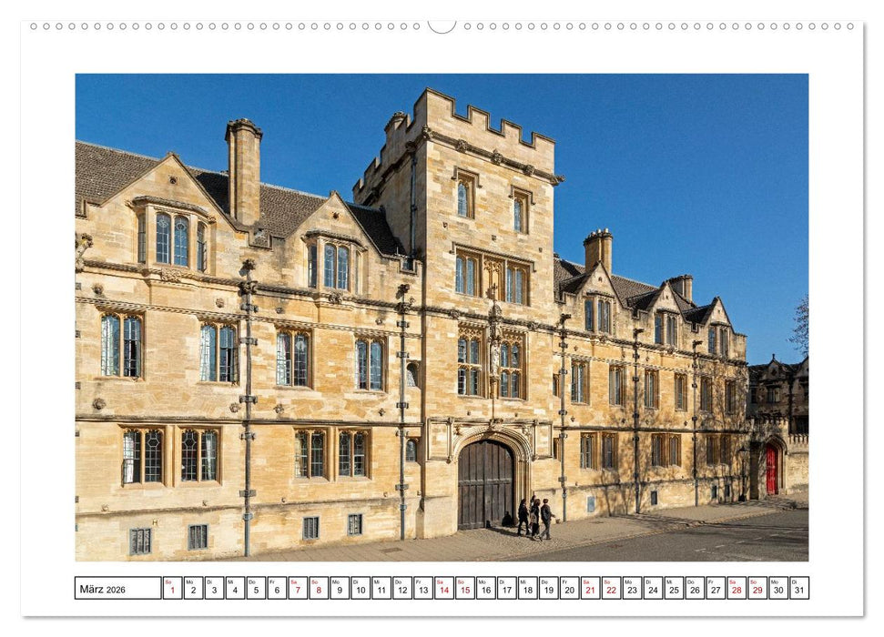 Sehenswertes in Oxford und Cambridge (CALVENDO Wandkalender 2026)