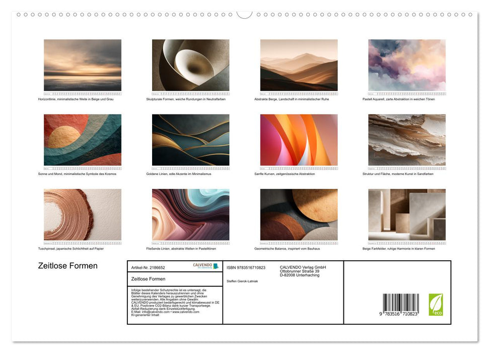 Zeitlose Formen (CALVENDO Premium Wandkalender 2026)