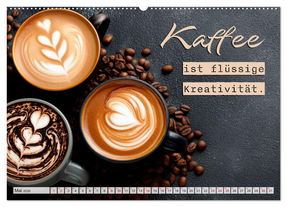 Kaffeemagie - Ein Jahr voller Genussmomente (CALVENDO Premium Wandkalender 2026)