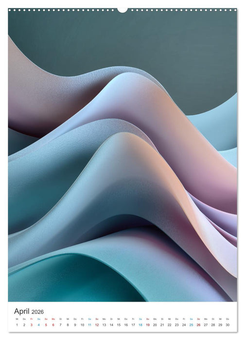 Minimalistische Kunstwerke (CALVENDO Premium Wandkalender 2026)