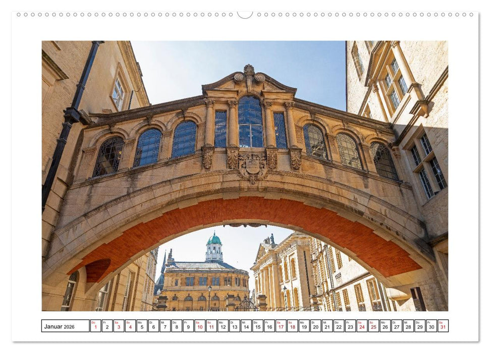 Sehenswertes in Oxford und Cambridge (CALVENDO Premium Wandkalender 2026)