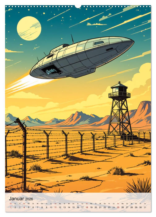 Wir sind nicht allein - UFO-Mythen (CALVENDO Premium Wandkalender 2026)