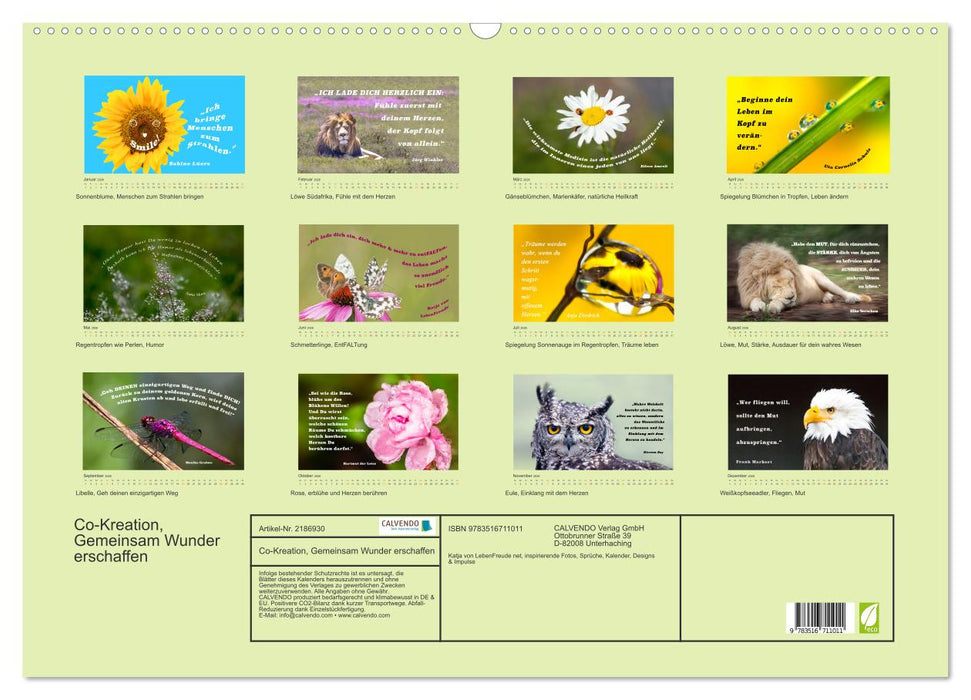 Co-Kreation, Gemeinsam Wunder erschaffen (CALVENDO Wandkalender 2026)