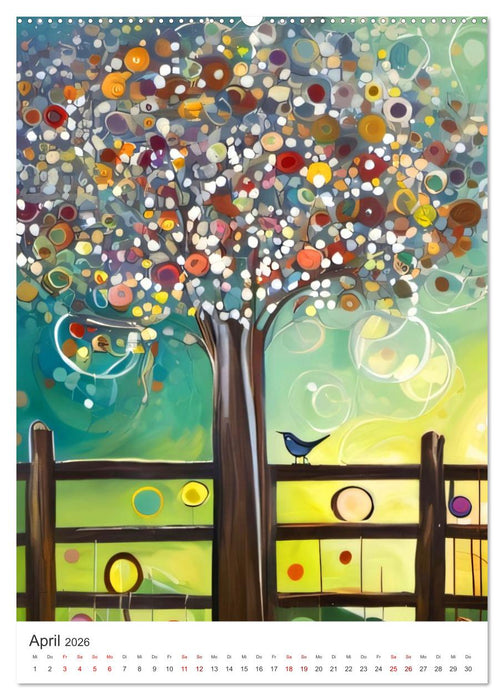 Gartenlandschaften - Ki trifft Natur (CALVENDO Wandkalender 2026)