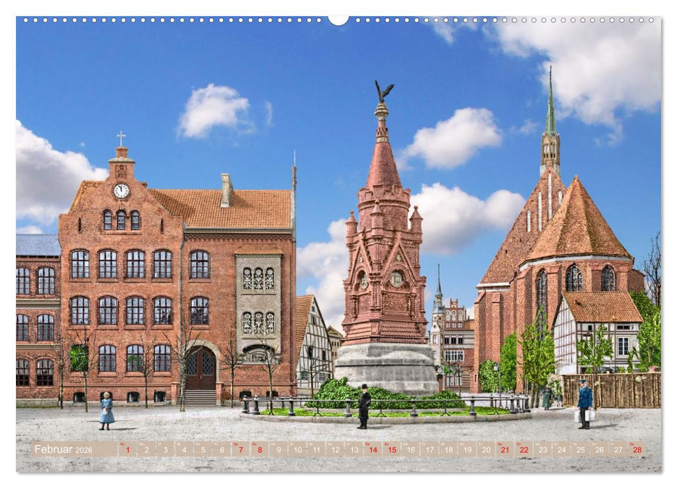 Altmark um 1900 - Orte zur Kaiserzeit in Farbe – kolorierte Fotografien (CALVENDO Wandkalender 2026)