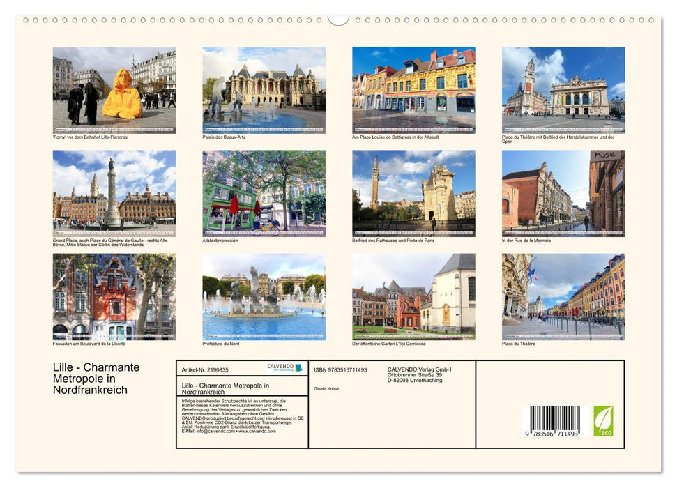 Lille - Charmante Metropole in Nordfrankreich (CALVENDO Premium Wandkalender 2026)