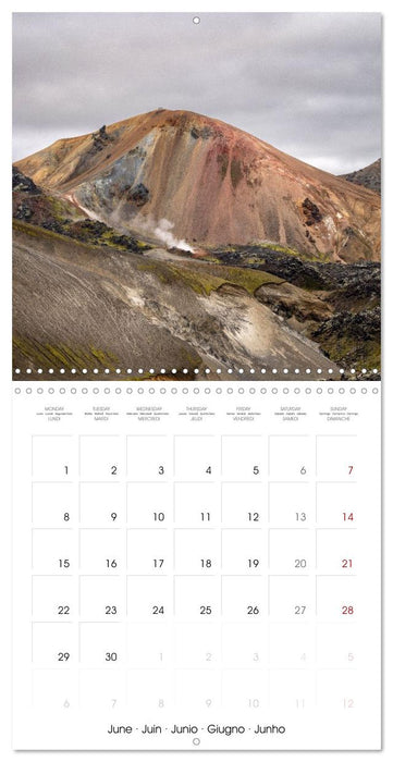 Iceland - Colorful Mountains (CALVENDO Monthly Calendar 2026)