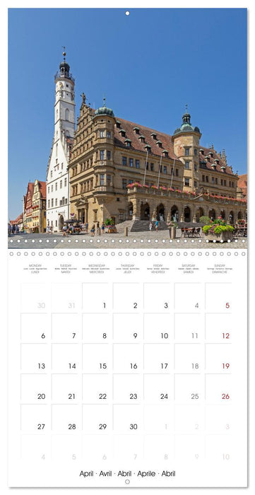 Rothenburg ob der Tauber - Medieval town in Germany (CALVENDO Monthly Calendar 2026)