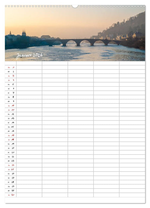 Heidelberger Familienkalender (CALVENDO Wandkalender 2026)