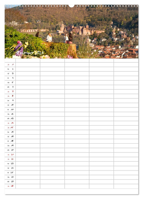 Heidelberger Familienkalender (CALVENDO Premium Wandkalender 2026)