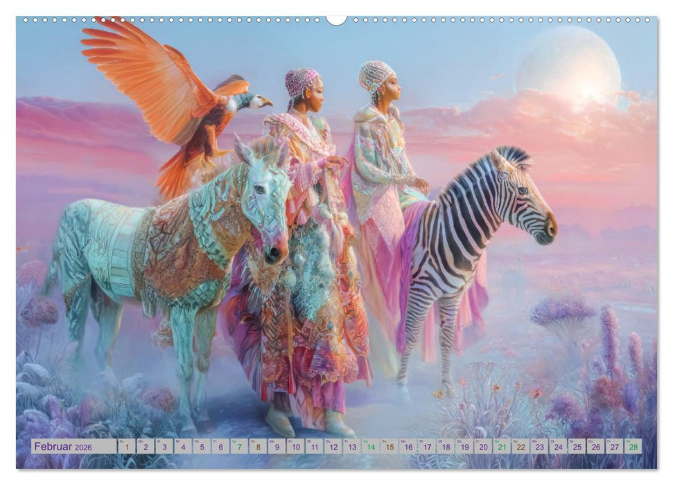 Traumhafte Sphären - Mensch und Tier in Symbiose (CALVENDO Wandkalender 2026)