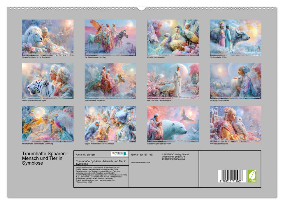 Traumhafte Sphären - Mensch und Tier in Symbiose (CALVENDO Premium Wandkalender 2026)