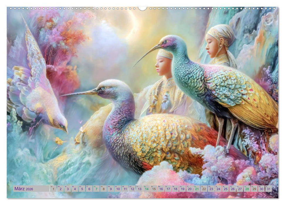 Traumhafte Sphären - Mensch und Tier in Symbiose (CALVENDO Premium Wandkalender 2026)