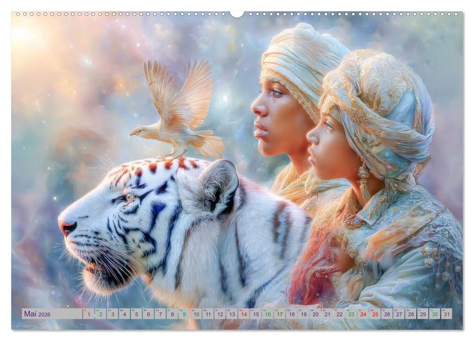 Traumhafte Sphären - Mensch und Tier in Symbiose (CALVENDO Premium Wandkalender 2026)