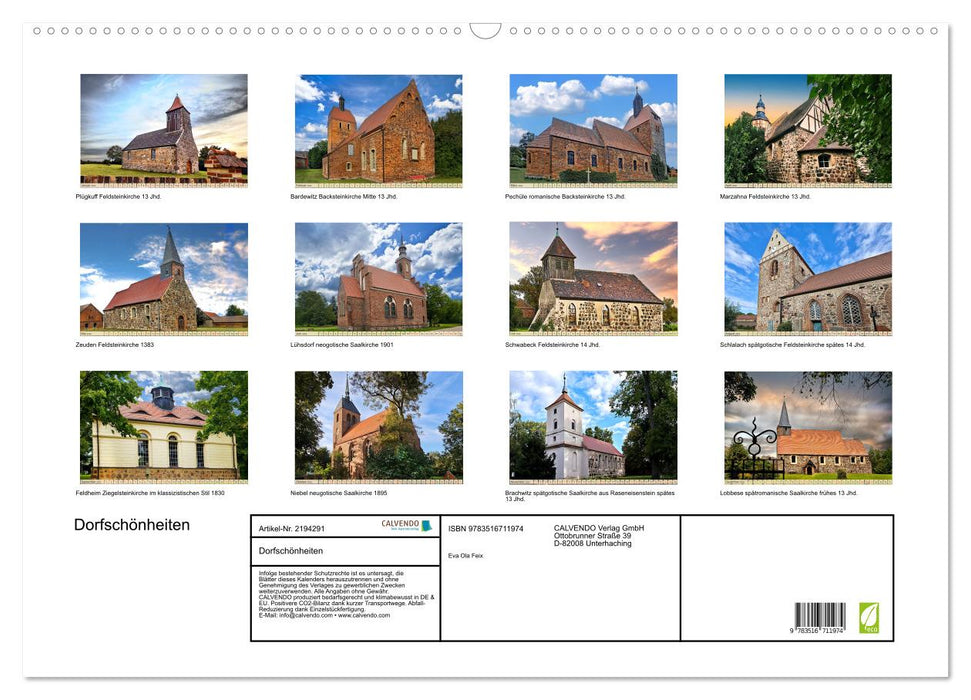 Dorfschönheiten (CALVENDO Wandkalender 2026)