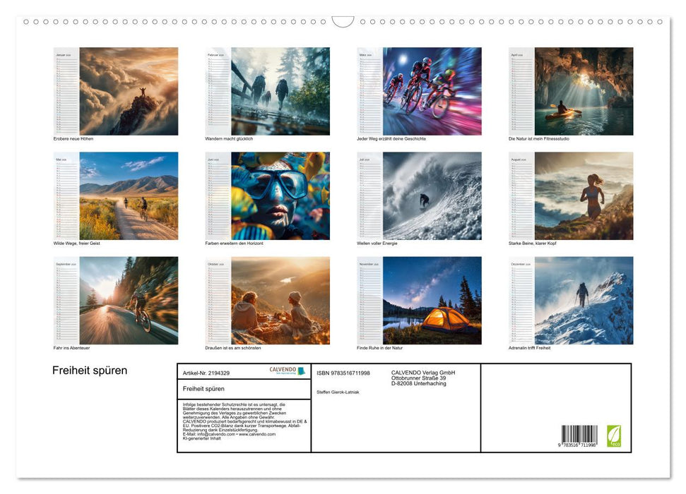 Freiheit spüren (CALVENDO Wandkalender 2026)
