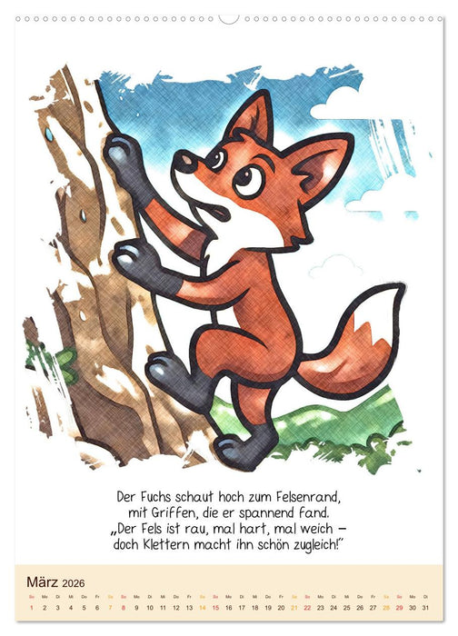 Tierisch hoch hinaus: Von A bis Z durchs Kletterabenteuer! - Der Kalender zum Kinderbuch (CALVENDO Wandkalender 2026)