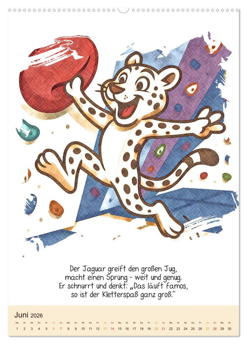 Tierisch hoch hinaus: Von A bis Z durchs Kletterabenteuer! - Der Kalender zum Kinderbuch (CALVENDO Wandkalender 2026)