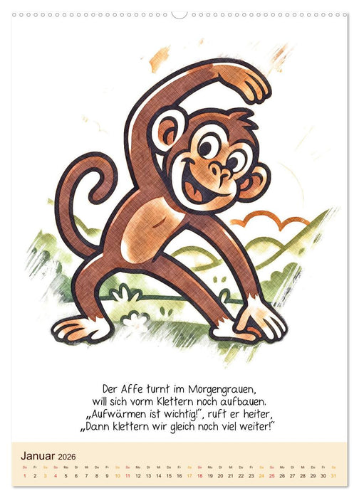 Tierisch hoch hinaus: Von A bis Z durchs Kletterabenteuer! - Der Kalender zum Kinderbuch (CALVENDO Premium Wandkalender 2026)