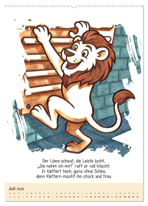 Tierisch hoch hinaus: Von A bis Z durchs Kletterabenteuer! - Der Kalender zum Kinderbuch (CALVENDO Premium Wandkalender 2026)