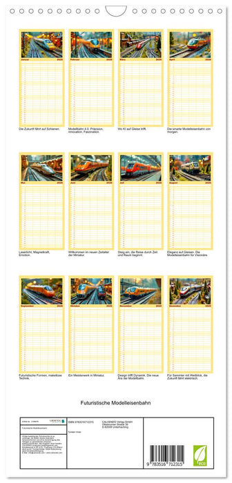 Futuristische Modelleisenbahn (CALVENDO Familienplaner 2026)