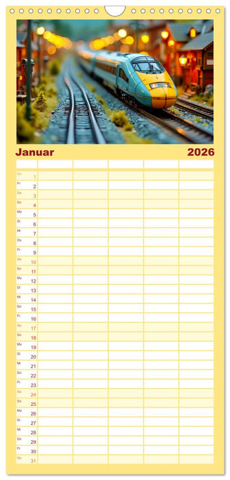 Futuristische Modelleisenbahn (CALVENDO Familienplaner 2026)