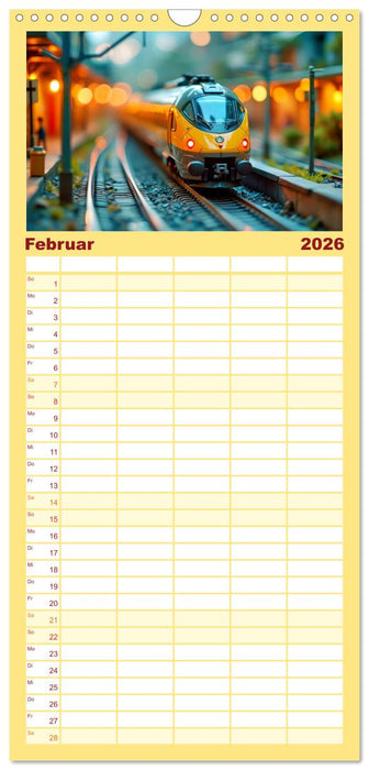 Futuristische Modelleisenbahn (CALVENDO Familienplaner 2026)