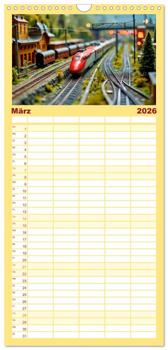 Futuristische Modelleisenbahn (CALVENDO Familienplaner 2026)