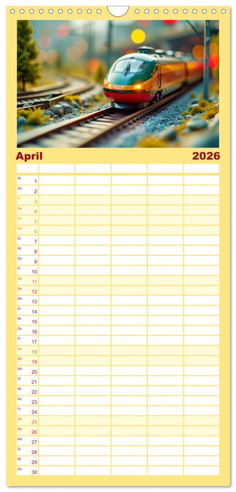 Futuristische Modelleisenbahn (CALVENDO Familienplaner 2026)