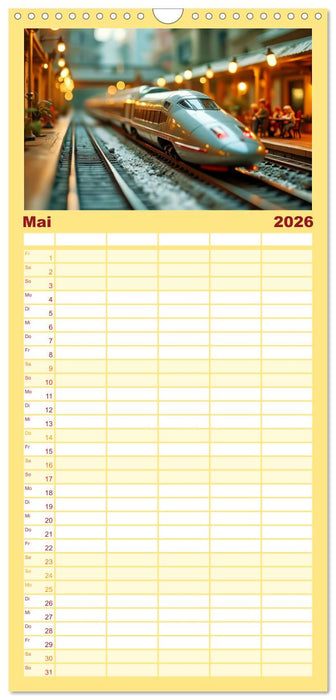Futuristische Modelleisenbahn (CALVENDO Familienplaner 2026)